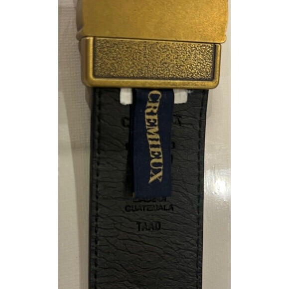 Cremieux Black Gold Crisscross Shank Reversible Belt Size 36 - Picture 4 of 5
